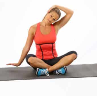 Seated neck stretch